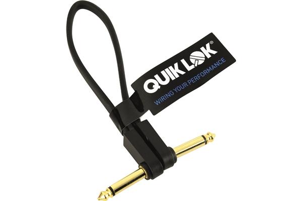 Quik Lok FPC/QB-0,20K - Cavo patch FLAT, 0,20m, Colore Nero