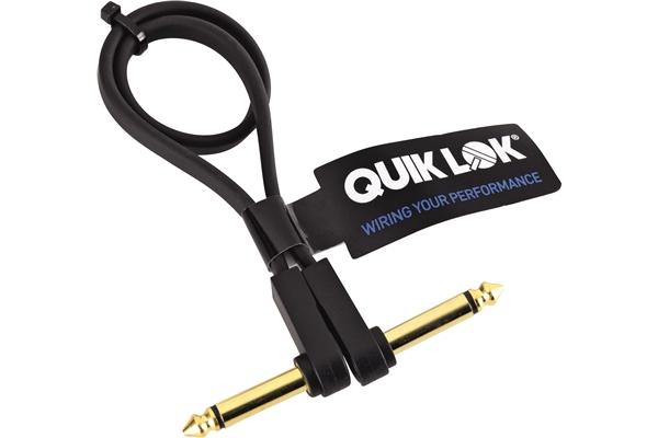 Quik Lok FPC/QB-0,30K - Cavo patch FLAT, 0,30m, Colore Nero