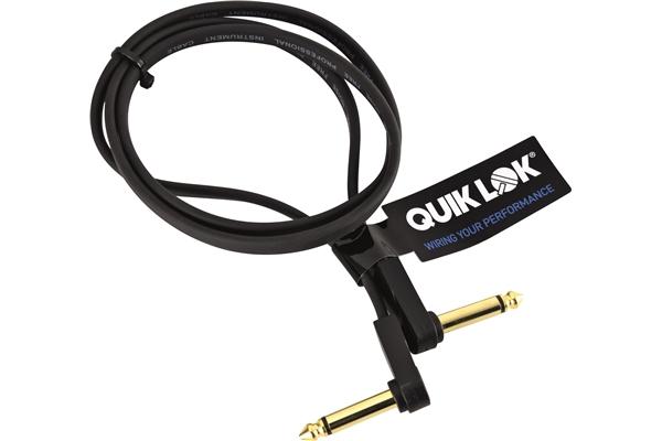 Quik Lok FPC/QB-0,90K - Cavo patch FLAT, 0,90m, Colore Nero
