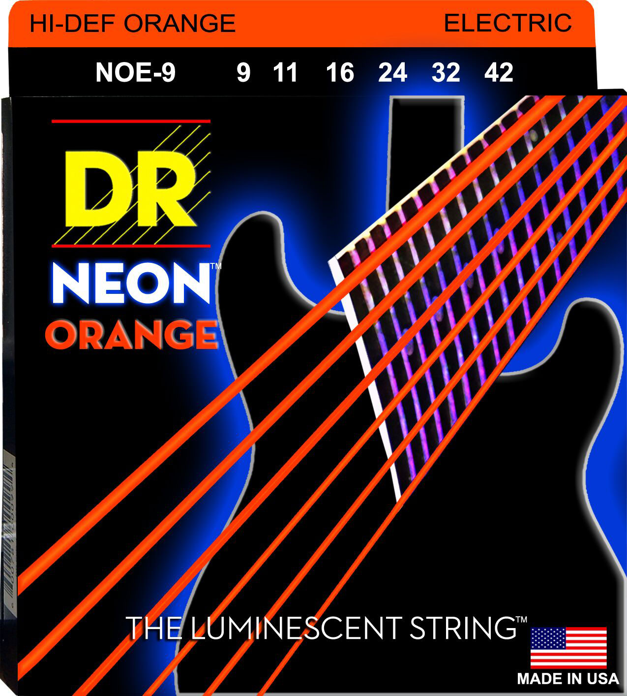 DR Strings NOE-9 NEON ORANGE