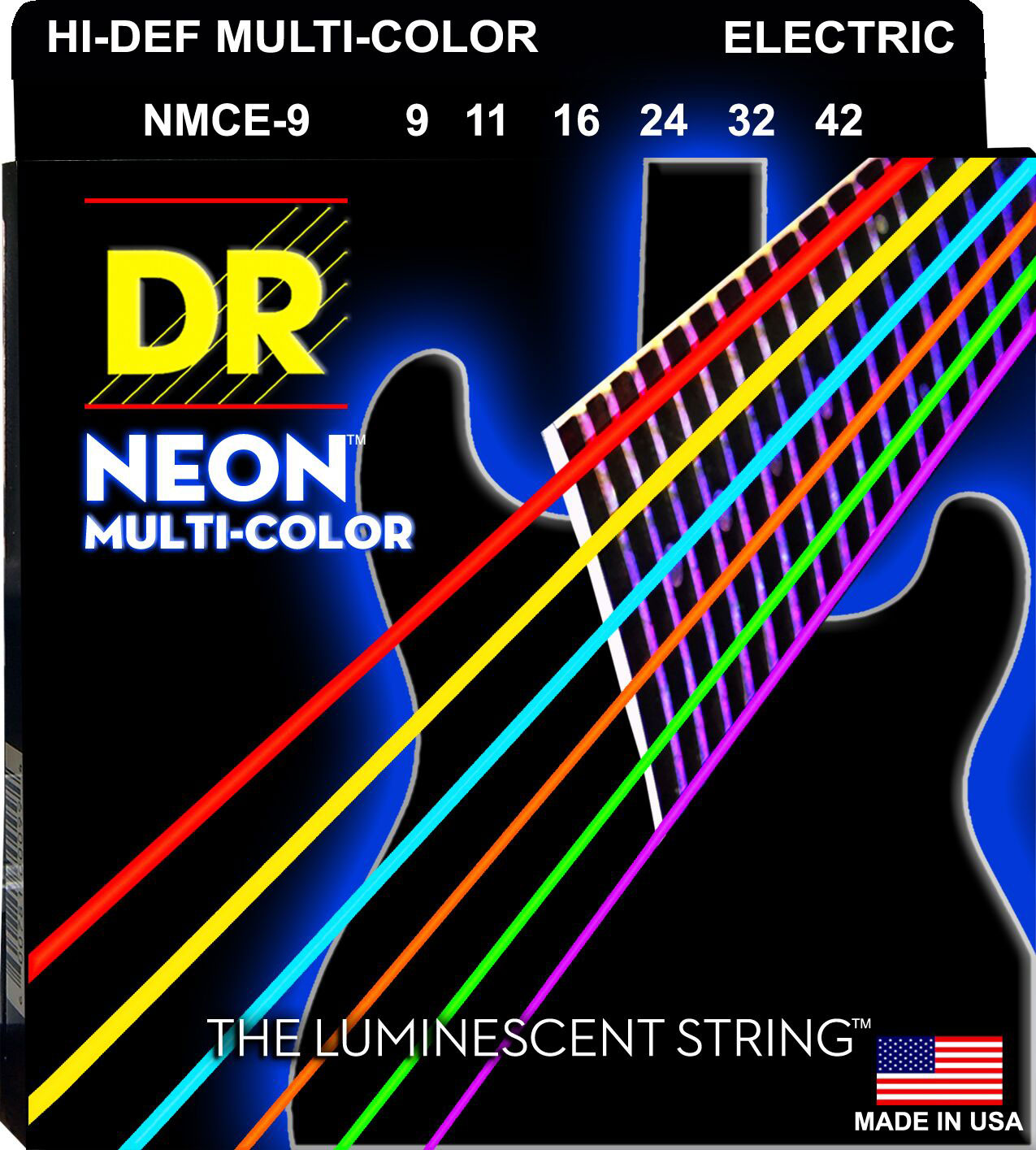 DR Strings MCE-9 MULTI-COLOR