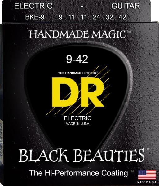 DR Strings BKE-9 BLACK BEAUTIES
