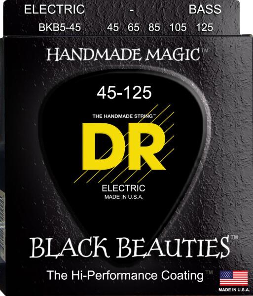 DR Strings BKB5-45 BLACK BEAUTIES