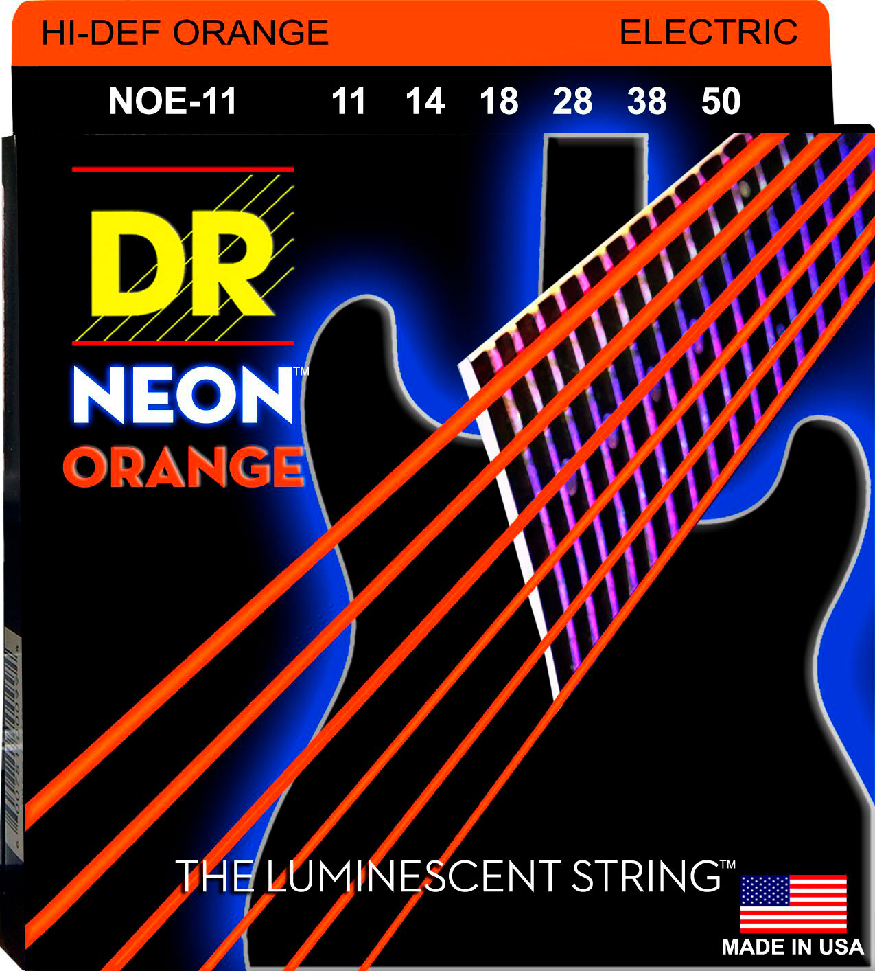 DR Strings NOE-11 NEON ORANGE