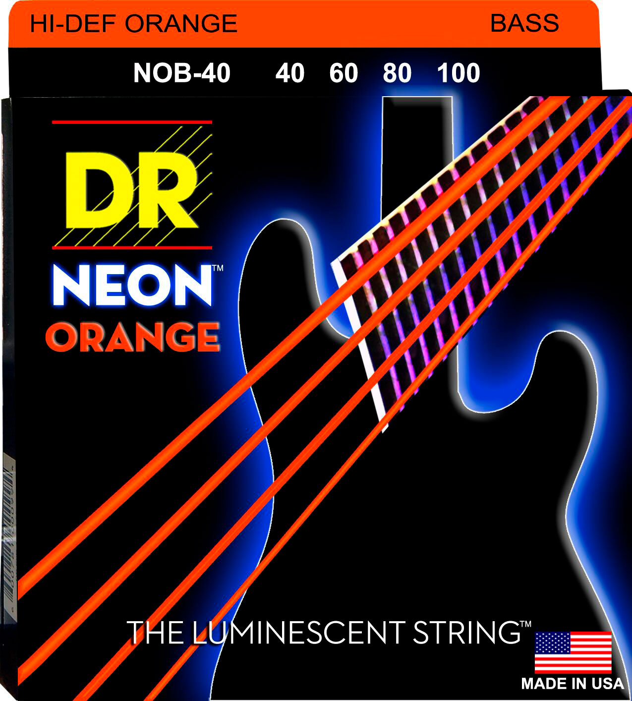 DR Strings NOB-40 NEON ORANGE