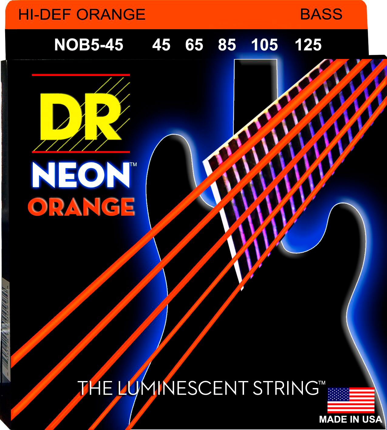 DR Strings NOB5-45 NEON ORANGE
