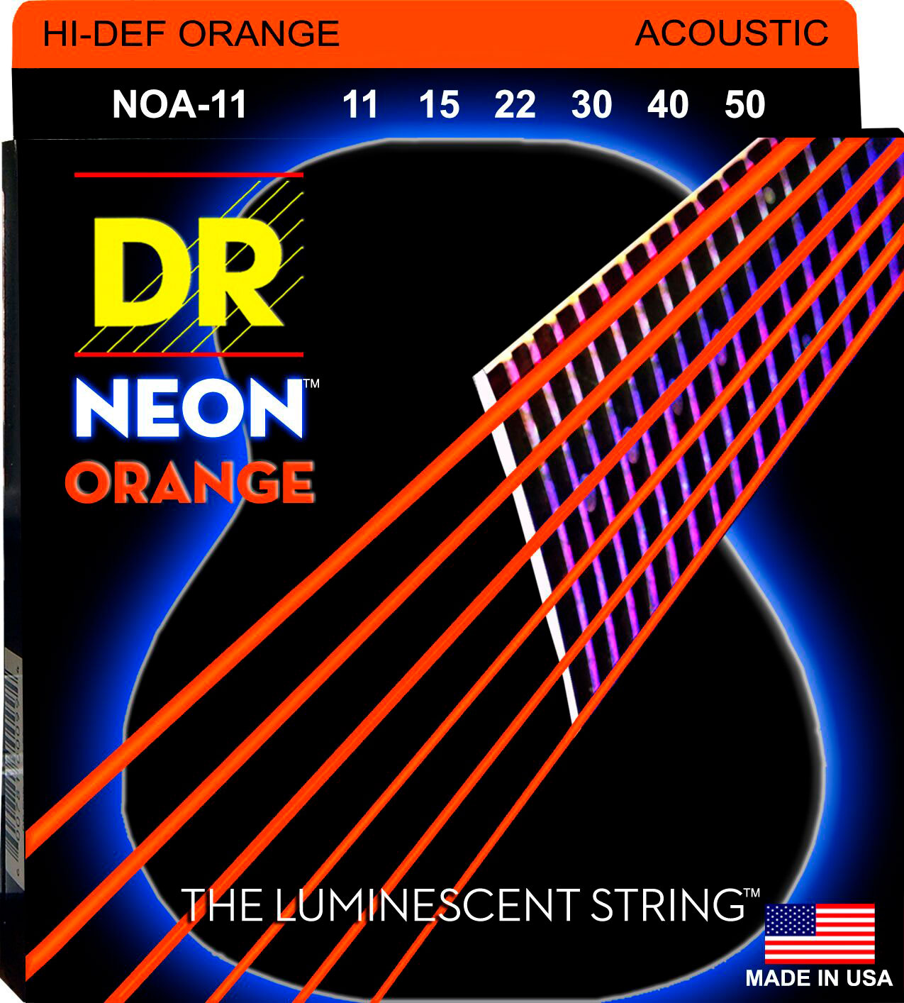 DR Strings NOA-11 NEON ORANGE
