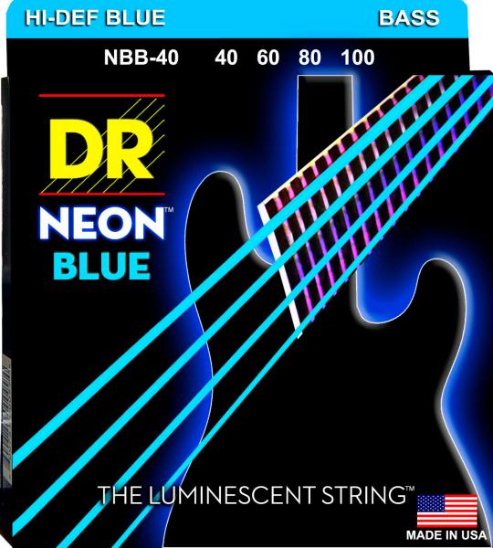DR Strings NBB-40 NEON BLUE