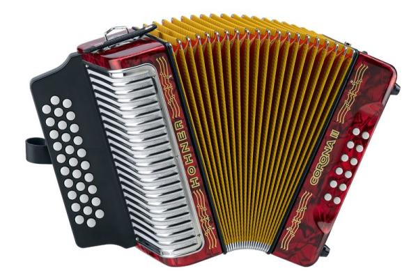 Hohner CORONA II  GCF, ROSSO