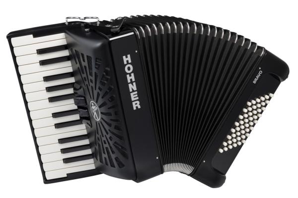 Hohner BRAVO II 48 NERO A16522 SILENTKEY