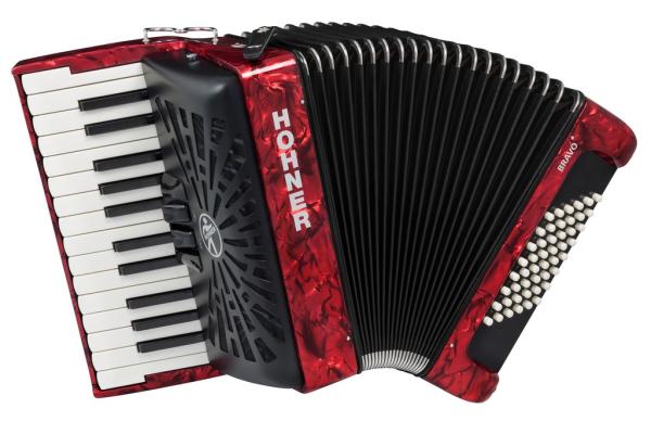 Hohner BRAVO II 48 ROSSO A16532 SILENTKEY