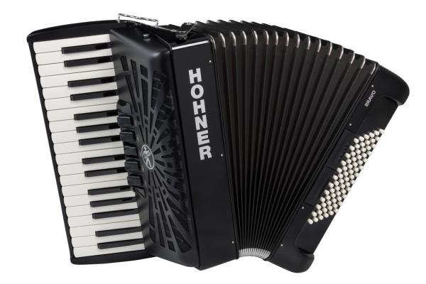 Hohner BRAVO III 72 NERO A16622 SILENTKEY