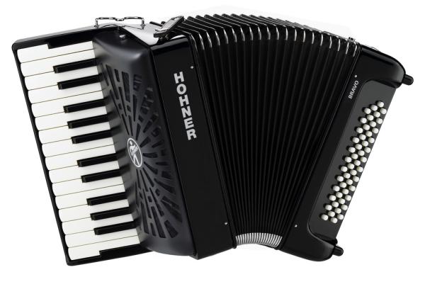 Hohner BRAVO I 49 F, NERO 2019 (SILENTKEY)