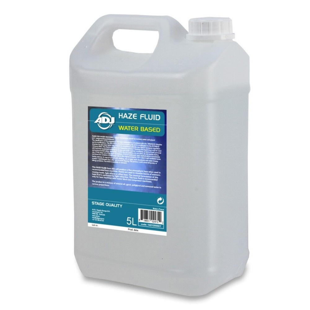 AMERICAN DJ Haze Fluid 5L Water Based - LIQUIDO PER MACCHINE DELLA NEBBIA A BASE D'ACQUA 5LT