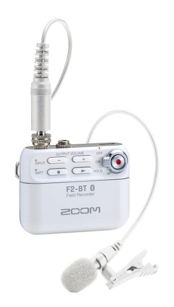 Zoom F2-BT - field recorder Bluetooth  Microfono lavalier - bianco