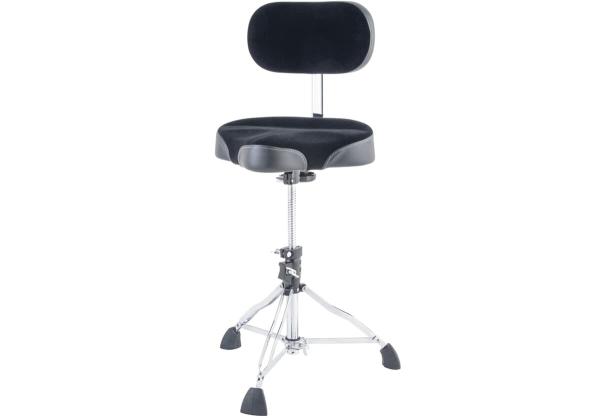 Dixon PSN-12MB - seggiolino c/schienale - seduta a sella tessuto Nero/Grigio - gamba doppia