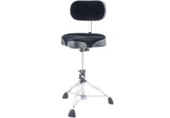Dixon PSN-12MB - seggiolino c/schienale - seduta a sella tessuto Nero/Grigio - gamba doppia