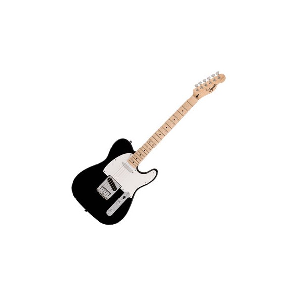 Squier Sonic Telecaster, Maple Fingerboard, White Pickguard, Black