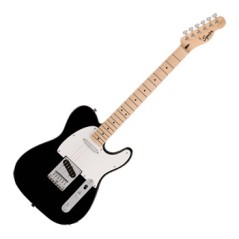 Squier Sonic Telecaster, Maple Fingerboard, White Pickguard, Black