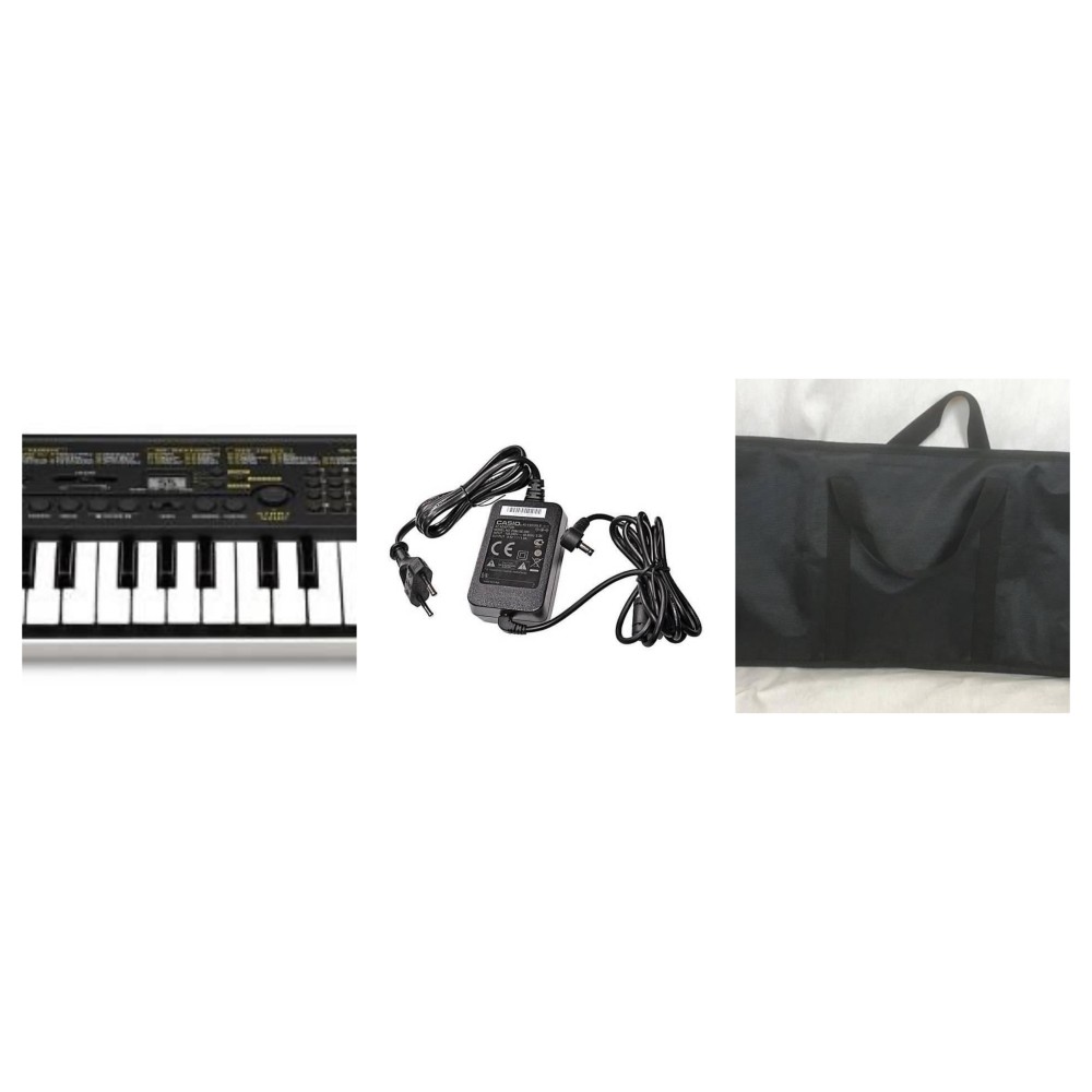 Casio SA-51 Nera - OFFERTA BUNDLE tastiera scolastica 32 tasti mini con borsa e Alimentatore