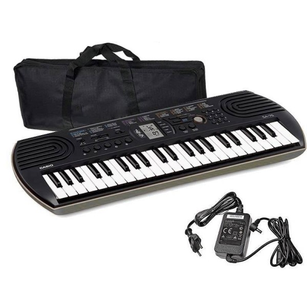 Casio SA-77 tastiera portatile con borsa e alimentatore - back to school