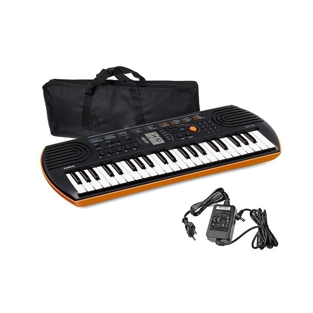 Casio SA-76 tastiera portatile con borsa e alimentatore originale - back to school