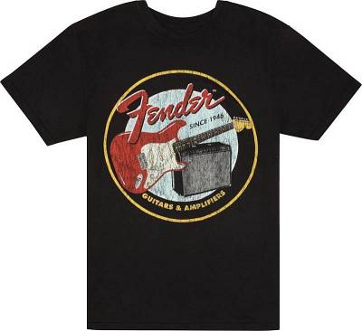 Fender 1946 Guitars & Amplifiers T-Shirt, Vintage Black - size L