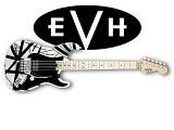 EVH Striped Series White with Black stripes