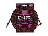 Ernie Ball 6064 Cavo strumento Braided Black / Orange - 7,6 metri