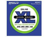 D'Addario EXL165 Nickel Round Wound - 45-105 - set di corde per basso elettrico