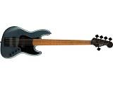 Squier by Fender Contemporary Active Jazz Bass HH V Roasted MN Black Pickguard Gunmetal Metallic